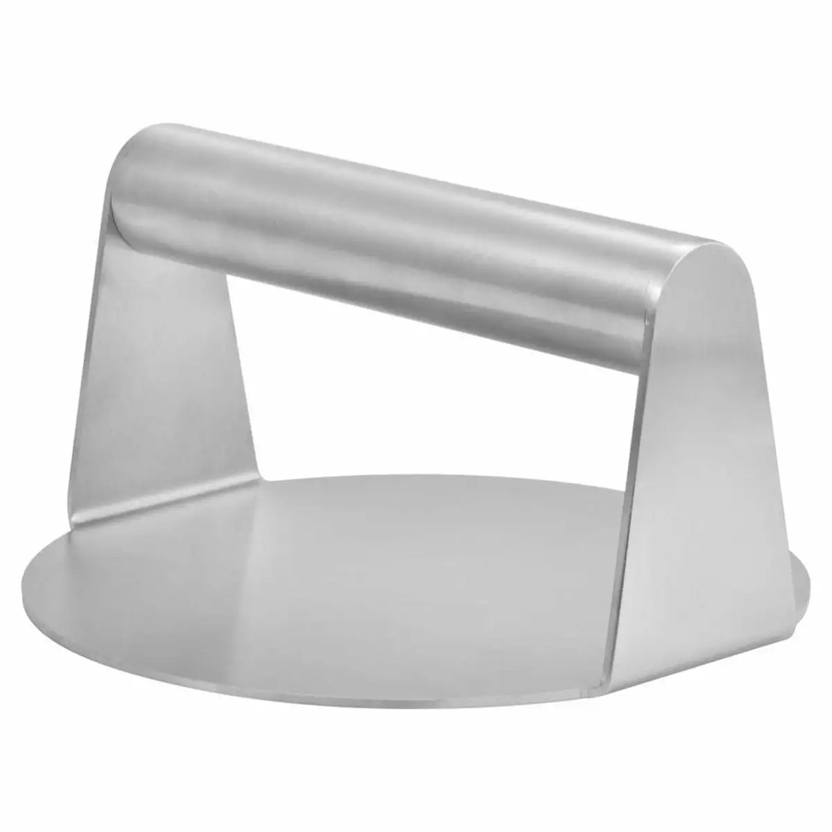 Lieonvis Burger Press Stainless Steel Non-Stick Burger Pattie Press Hamburger Meat Press Handle 4.9'' Round Grill Press Ha...