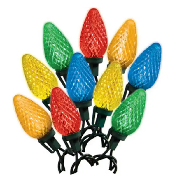 Holiday Wonderland Christmas C9 Faceted LED 25-Light Set Multi Color