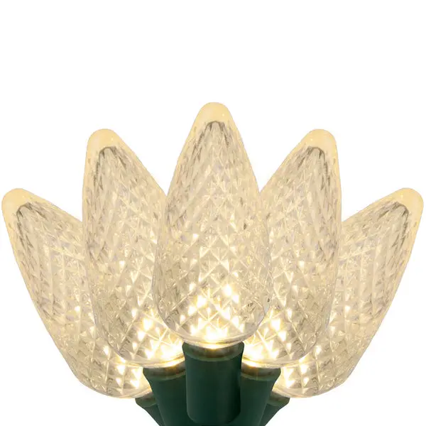 Holiday Wonderland Christmas C9 Faceted LED 25-Light Set Warm White