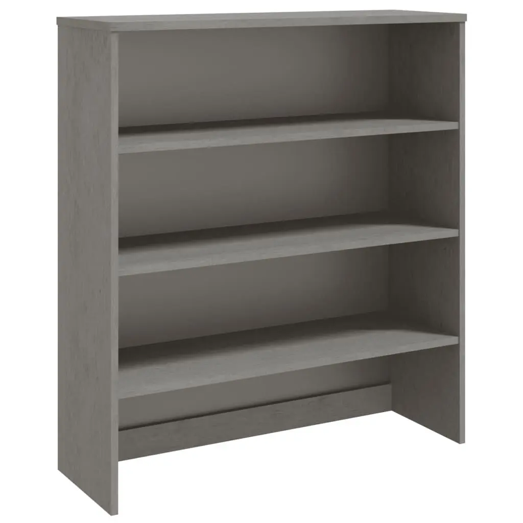 Top Highboard HAMAR Light Gray 35.4x11.8x39.4 Inches Solid Wood Pine