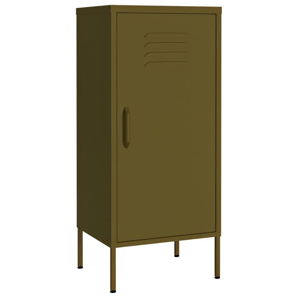 Storage Cabinet Olive Green 16.7x13.8x40 Inches Steel Modern Storage