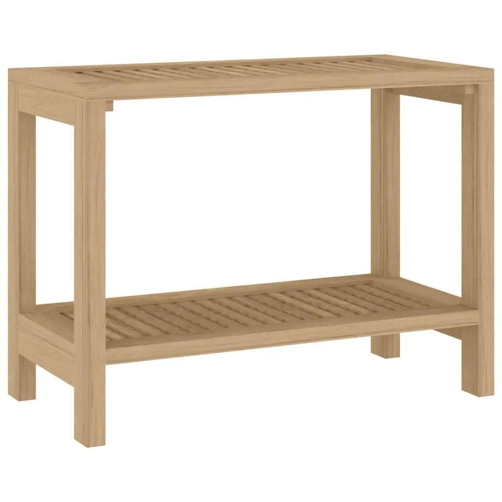 Bathroom Side Table 23.6x11.8x17.7 Inches Solid Wood Teak Vanity Organizer