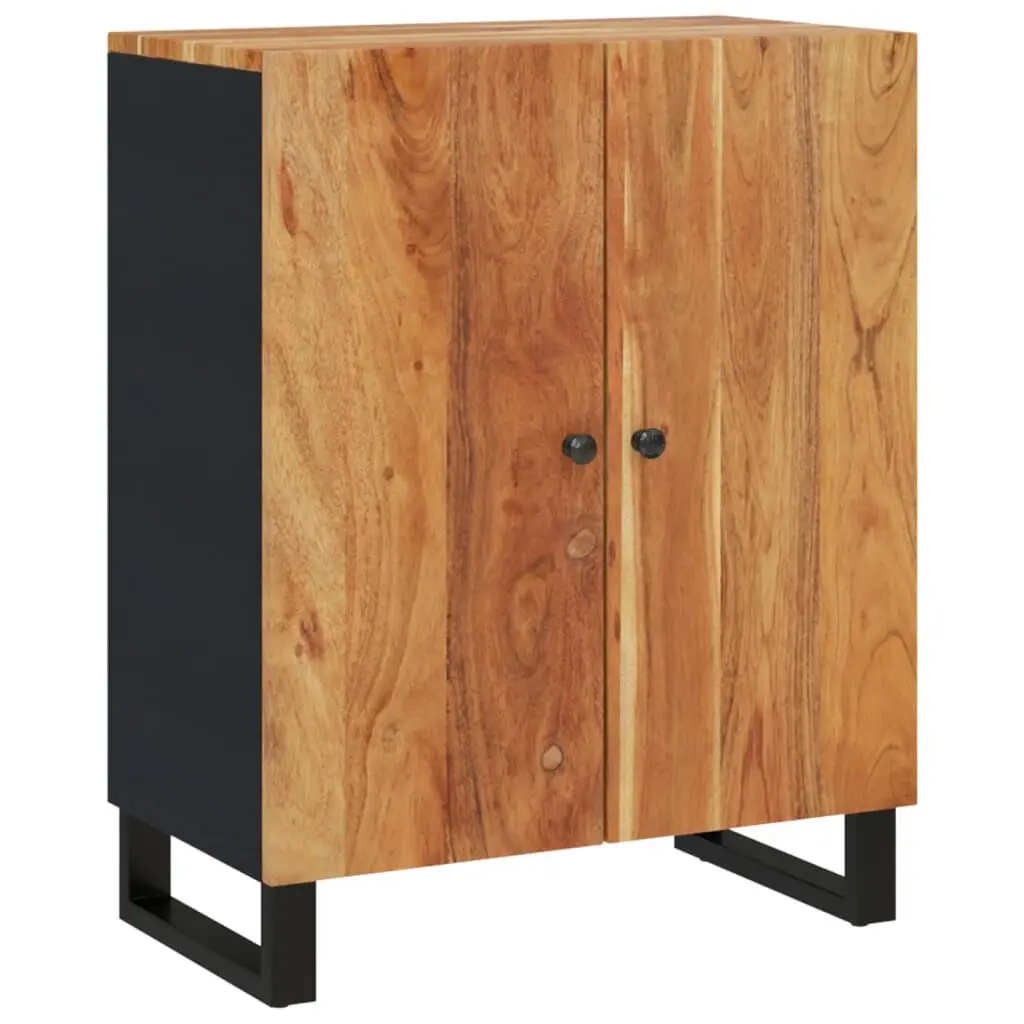 Sideboard 23.6x13x29.5 Inch Solid Wood Acacia Storage Cabinet
