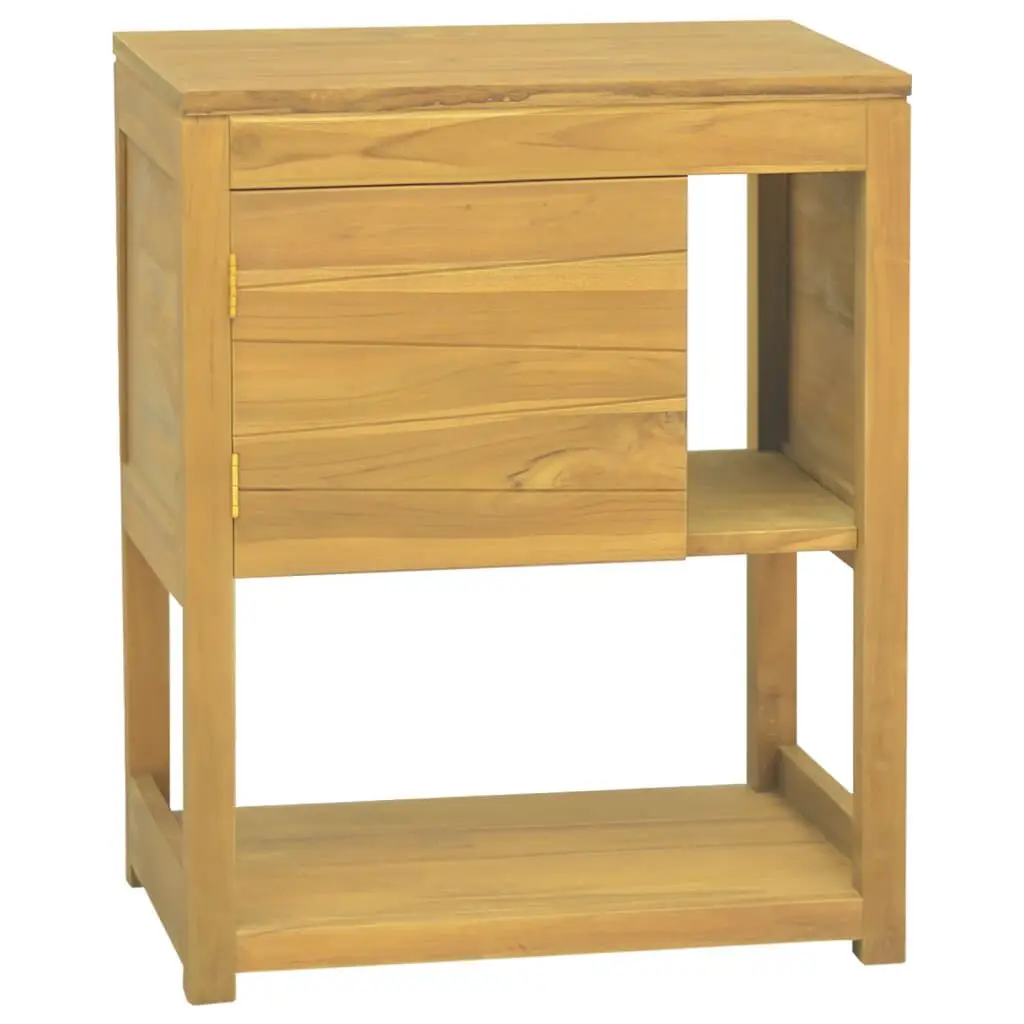 Bathroom Cabinet 23.6x15.7x29.5 Inches Solid Wood Teak Storage