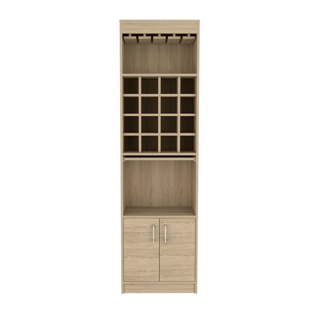 Bar Cabinet Atanasio Light Pine Beige Particle Board Modern Living Room Furniture treevol furniture