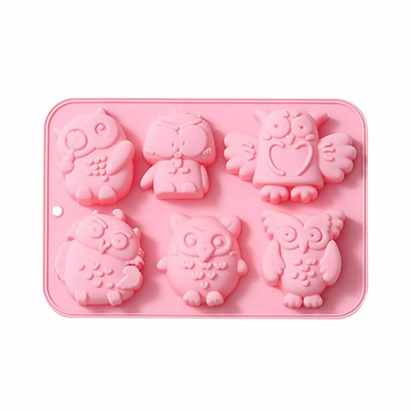 XCXyan Cake Mould - 6 Different Owl Shaped Silicone Molds Chocolate and Candy Making One