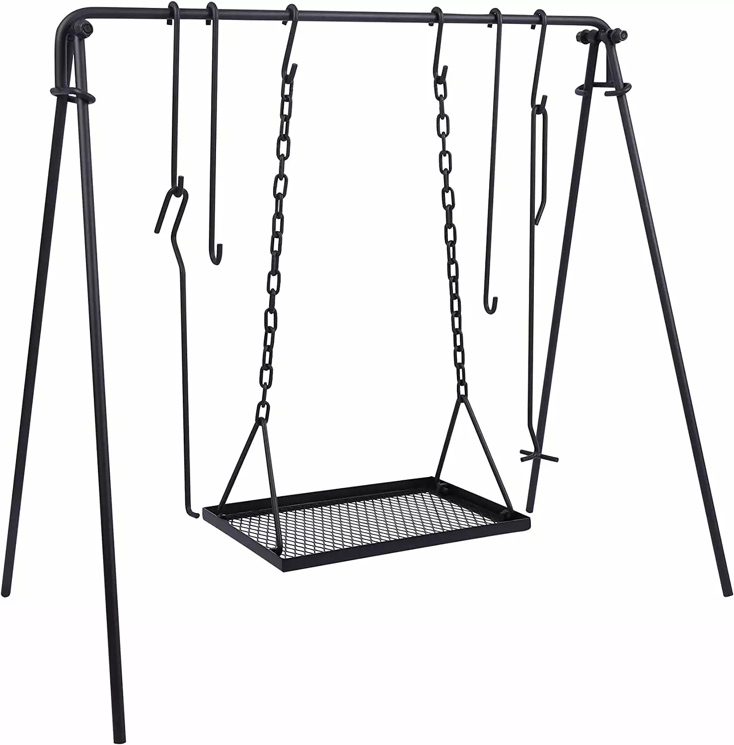 Lineslife Campfire Cooking Stand BBQ Picnic - Swing Hanging Grill Fire Pit Dutch Oven Lid Lifter Large