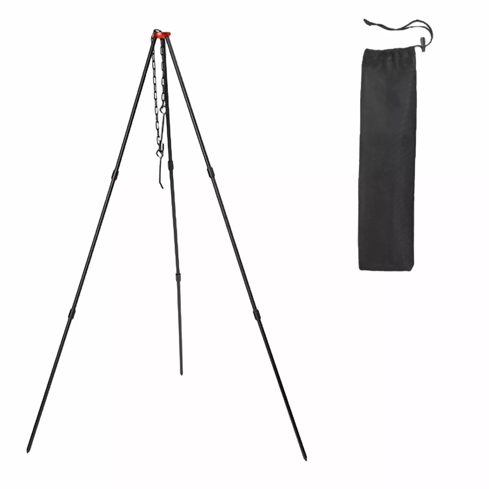 Camping Tripod Campfire Cooking Mini Adjustable Grill Tripod Cooker Campfire Grill Stand Tripod Grilling Set