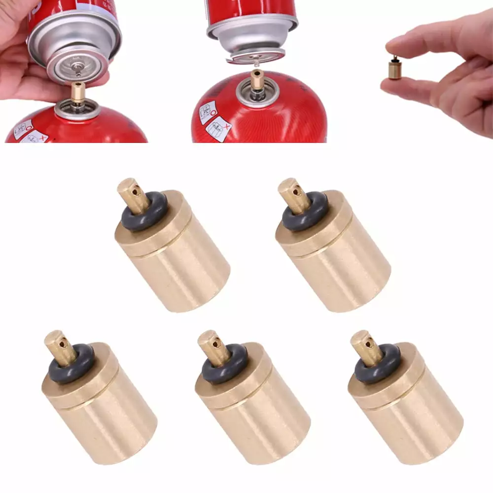 Occkic 5pcs Gas Refill Modifyer Filling Butane Canister Outdoor Camping Stove Gas Cylinder Gas Tank Burner Accessories Min...