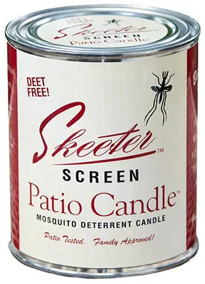 Scent Shop 90400 Skeeter Screen Patio Candle Mosquito Deterrent Candle 15 Oz Outdoor Citronella Candle