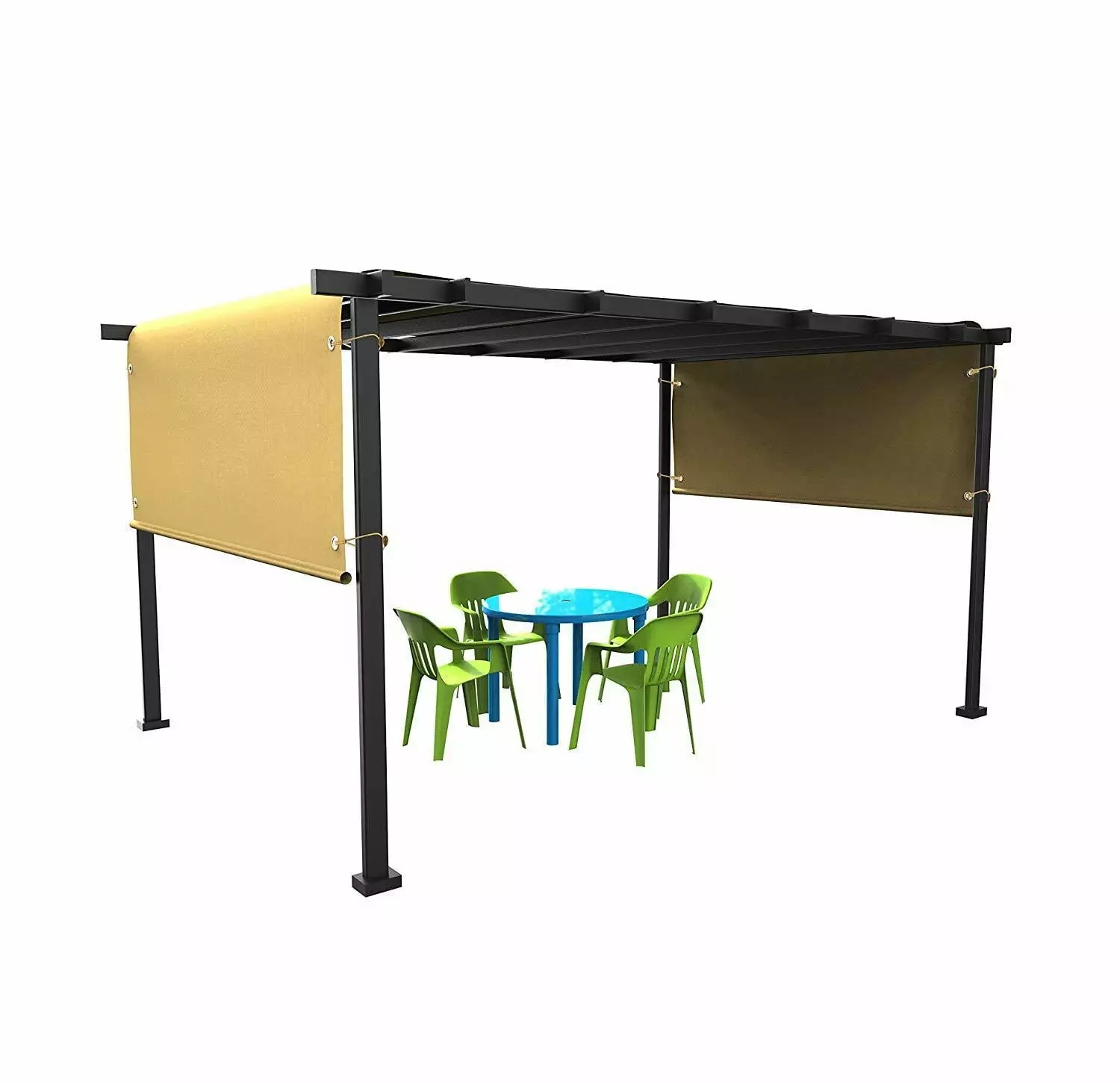 10ftx5ft Wheat Pergola Replacement Canopy Grommets and Ball Bungee Mr. Garden