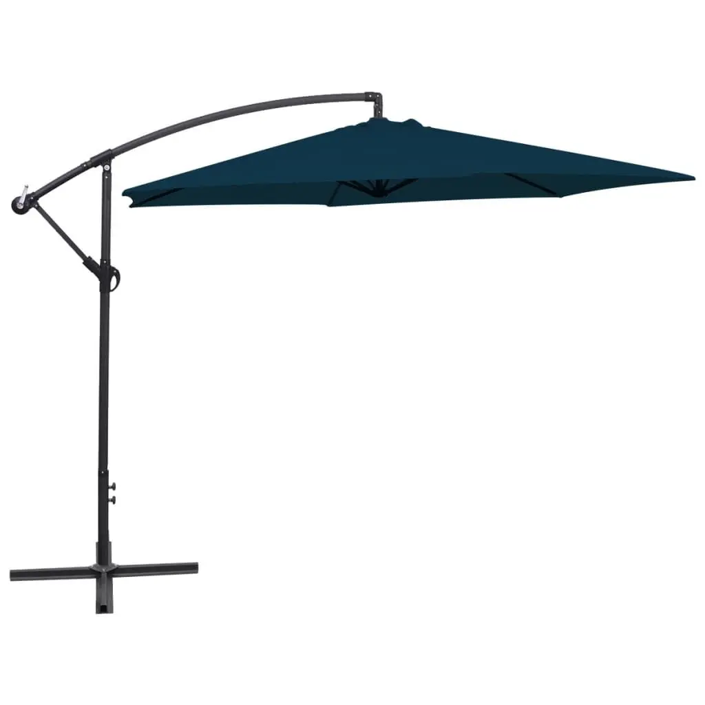 Cantilever Garden Parasol 118.1 Inches Blue Outdoor Sun Shade Umbrella
