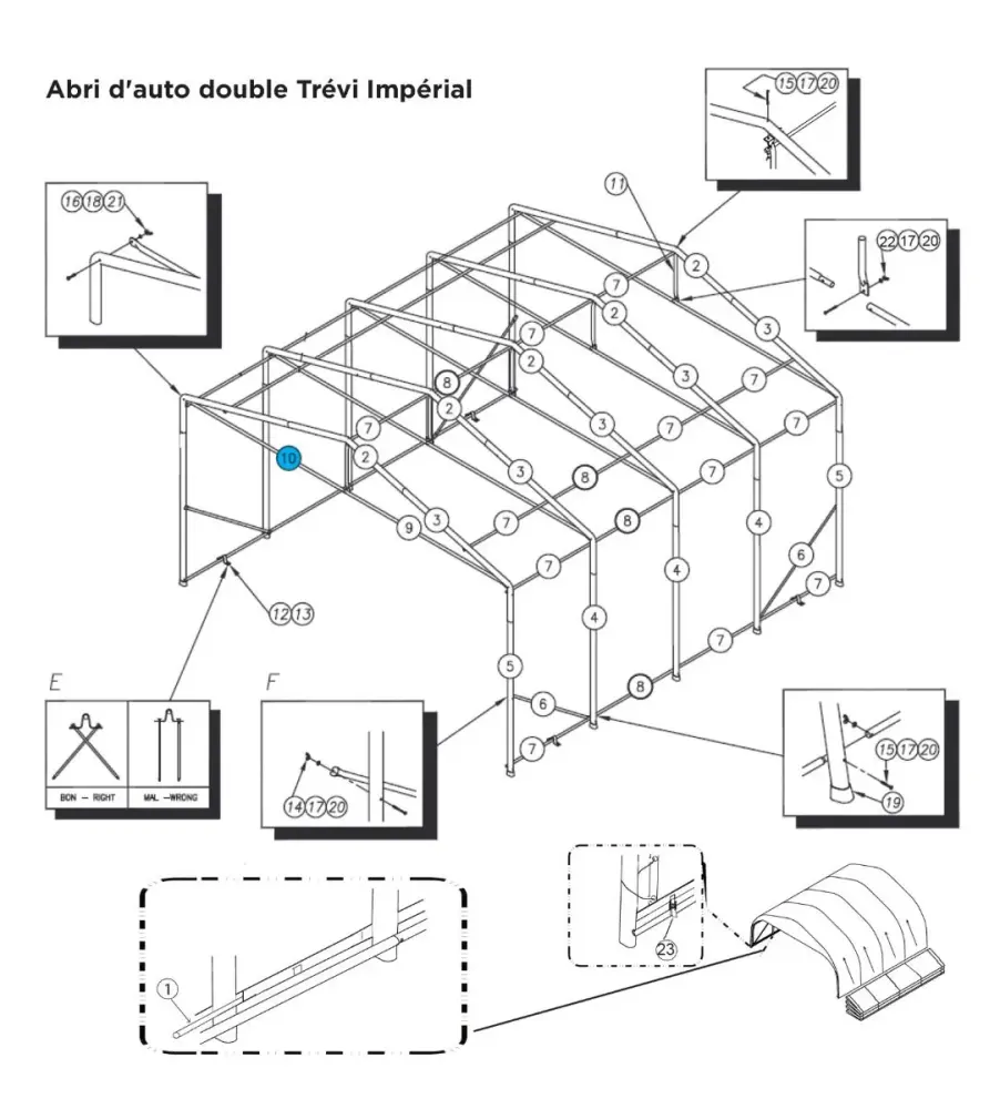 Commercial Grade # 10 18' male door bar