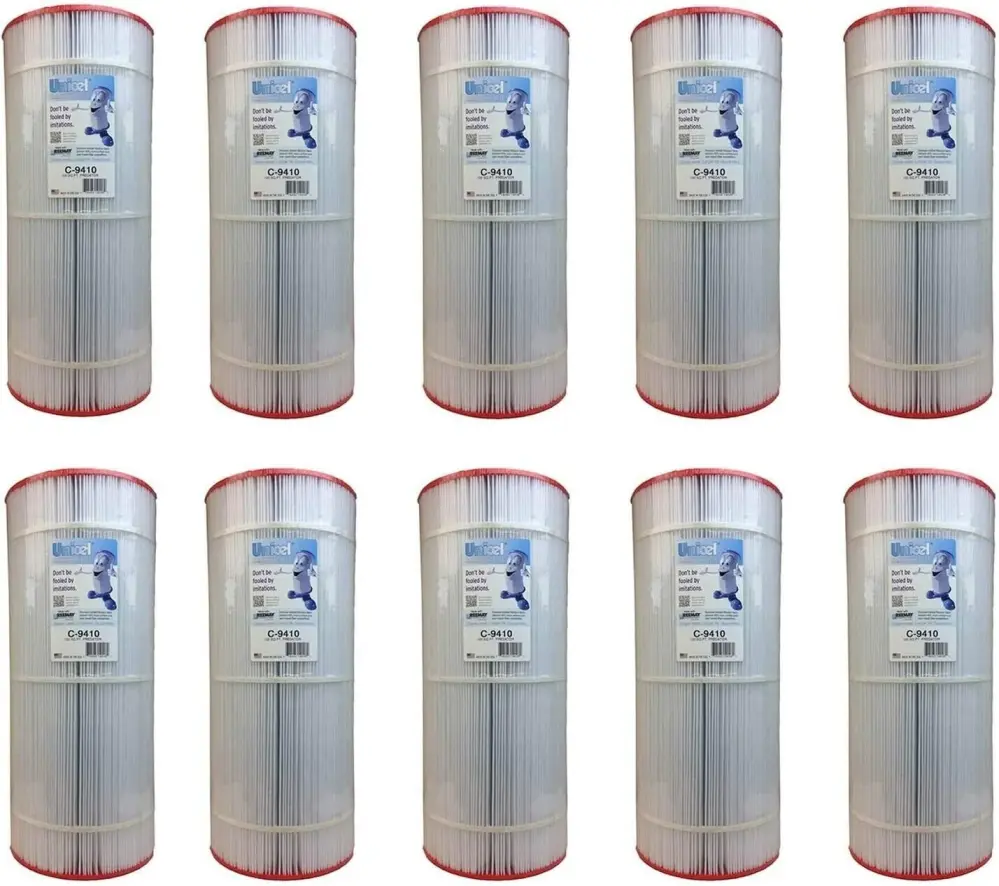 Unicel 9410 100 Square Feet Sharp Pleats Swimming Pool Cartridge Filter 10 Pack Poolmaster