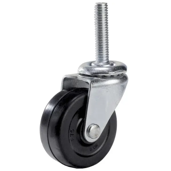 Richelieu F30648 Rubber Wheel Furniture Caster Threaded Stem 88 Lb Capacity 2 Inch