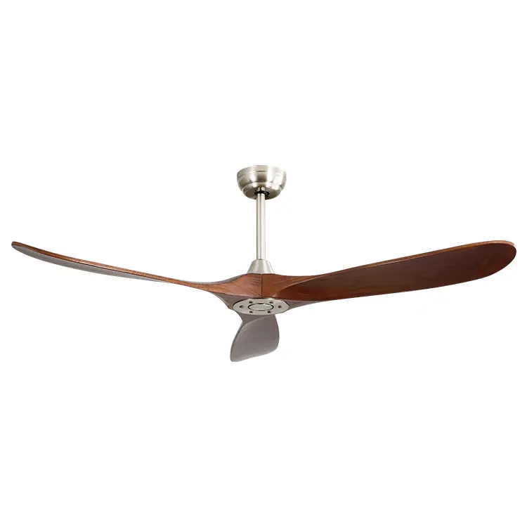 60 Inch Indoor Modern Ceiling Fan - 6 Speed Remote Control 3 Solid Timber Blades