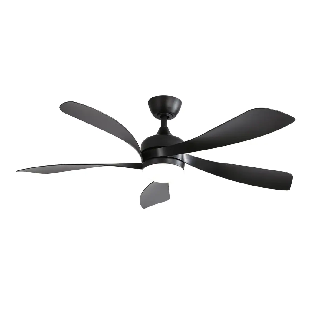 52 Inch Modern Ceiling Fan 3 Hue Dimmable 5 ABS Blades Remote Control