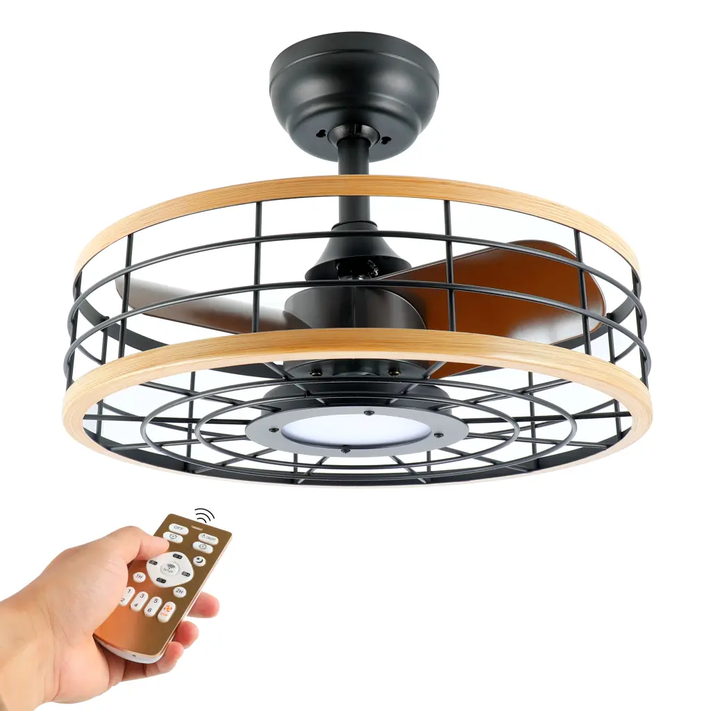 Infinipower 16'' Ceiling Fan Lights and Remote - Caged Ceiling Fan Home w1134dhs