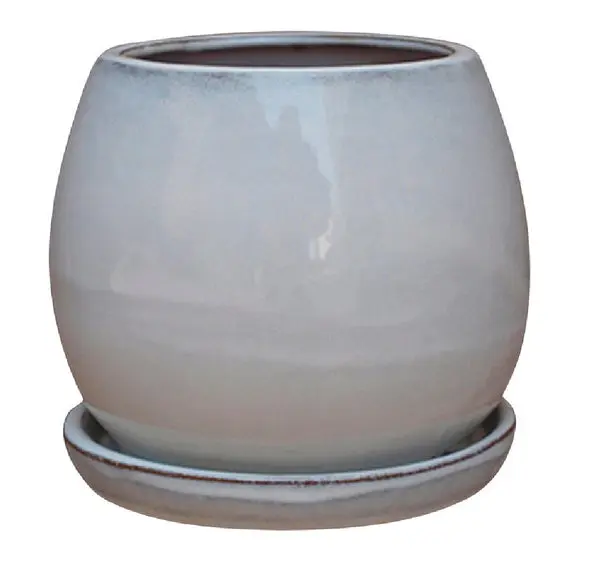 Trendspot CR10975-06W Cream White 6 Inch Ceramic Pot Small Plants