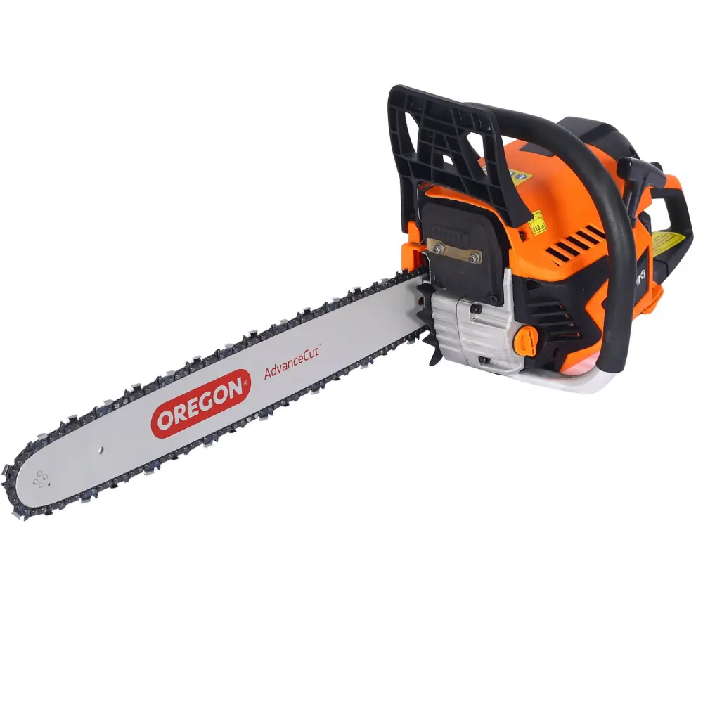 52Cc Gasoline Chainsaw 20" Oregon Bar And Chain Wood Cutting Acrylic - Orange