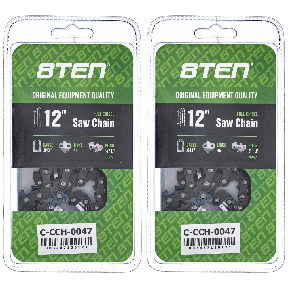 Chainsaw Chain 12 Inch .043 3/8 LP 45DL Echo 90PX045G 90PX45CQ 90PX045E 61PMM345E 591105045 | PAIR-SET
