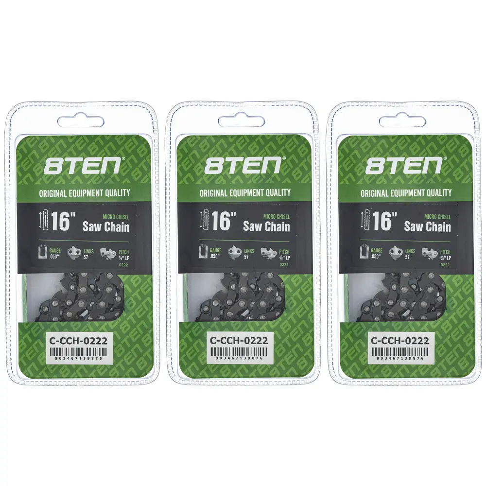 Chainsaw Chain 16 Inch .050 3/8 LP 57DL Echo 91PX57CQ 91VXL057G 91PX057G 91PXL057G 91PXL57CQ | SET THREE
