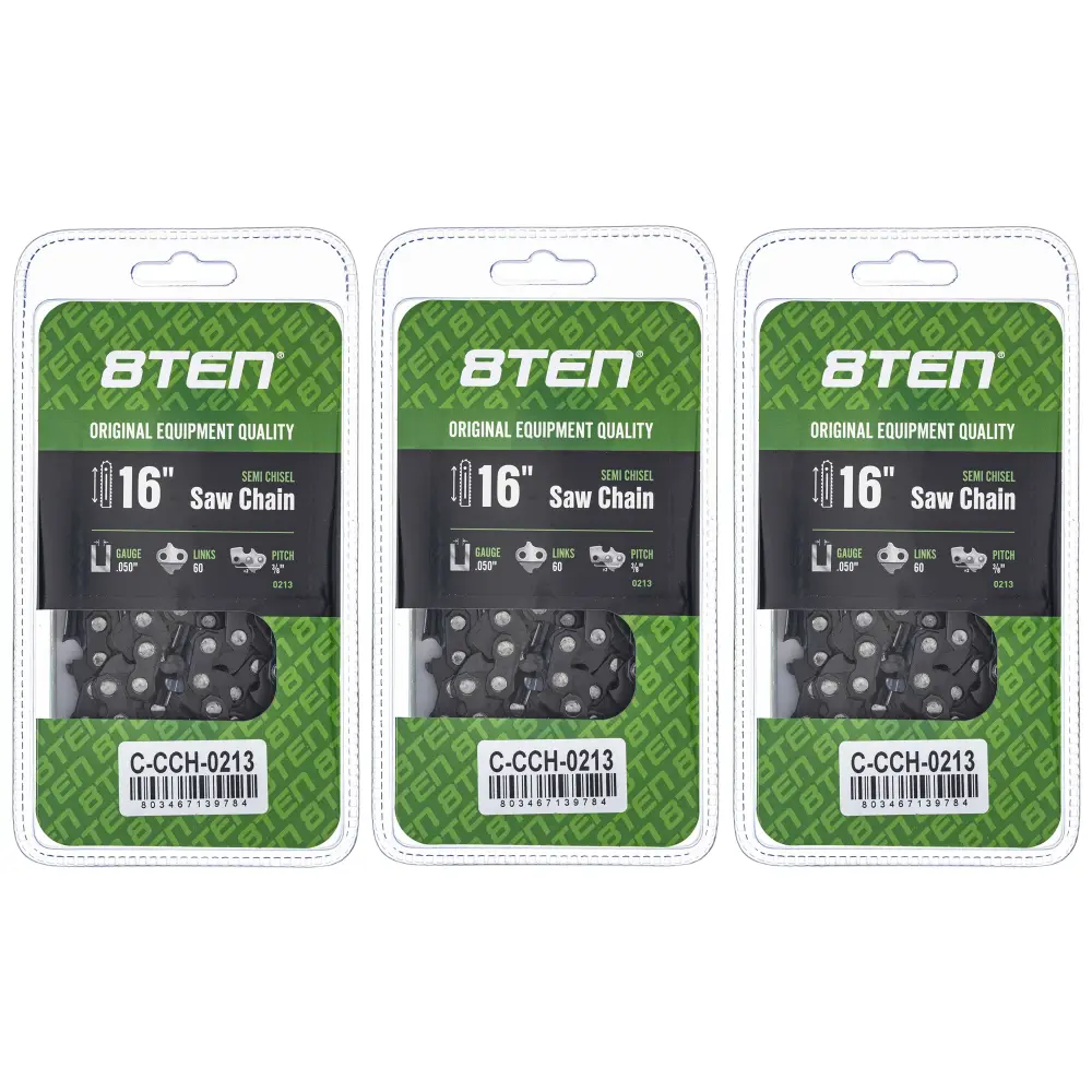 Chainsaw Chain 16 Inch .050 3/8 60DL Husqvarna Echo 501842660 72LPX060G 585550060 72EXL060G | SET THREE