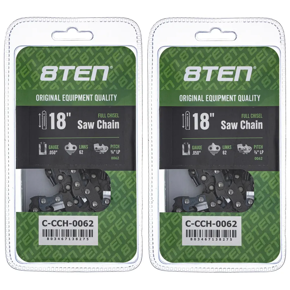 Chainsaw Chain 18 Inch .050 3/8 LP 62DL Echo 91PX062G 91PX62CQ 91VXL062G 576936562 91PXL062G | DOUBLE-SET