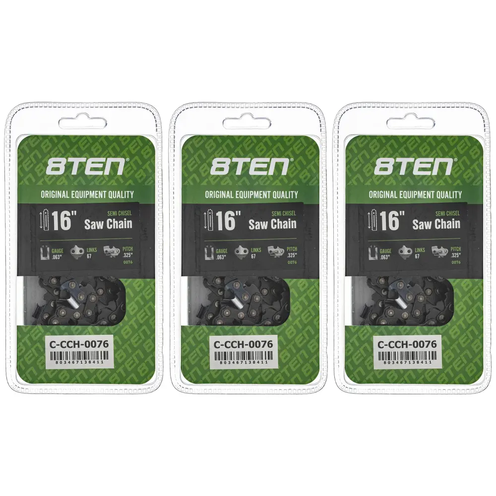 Chainsaw Chain 16 Inch .063 .325 67DL Husqvarna Stihl Oregon 22LPX067G 22BPX067G 22LGX067G | SET THREE