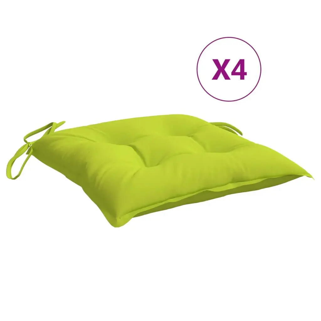6-Pack Bright Green Oxford Fabric Chair Cushions 15.7x15.7x2.8 Inches Bulk Seat Pads
