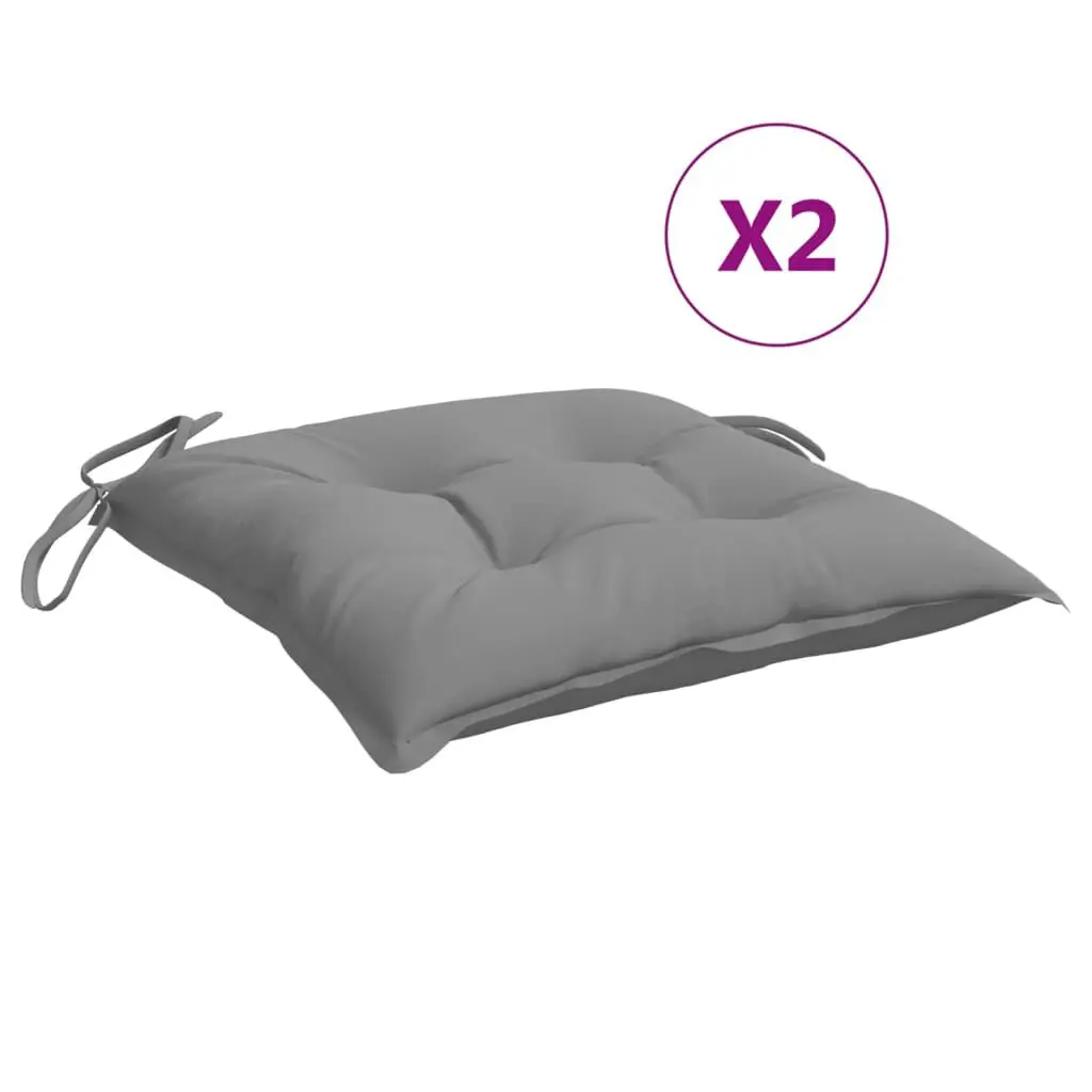 Chair Cushions 2 Pack Gray 15.7x15.7x2.8 Inches Oxford Fabric Seat Pads