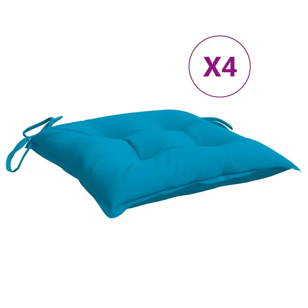 Chair Cushions 4 Pack Light Blue 15.7x15.7x2.8 Inches Oxford Fabric Seat Pads