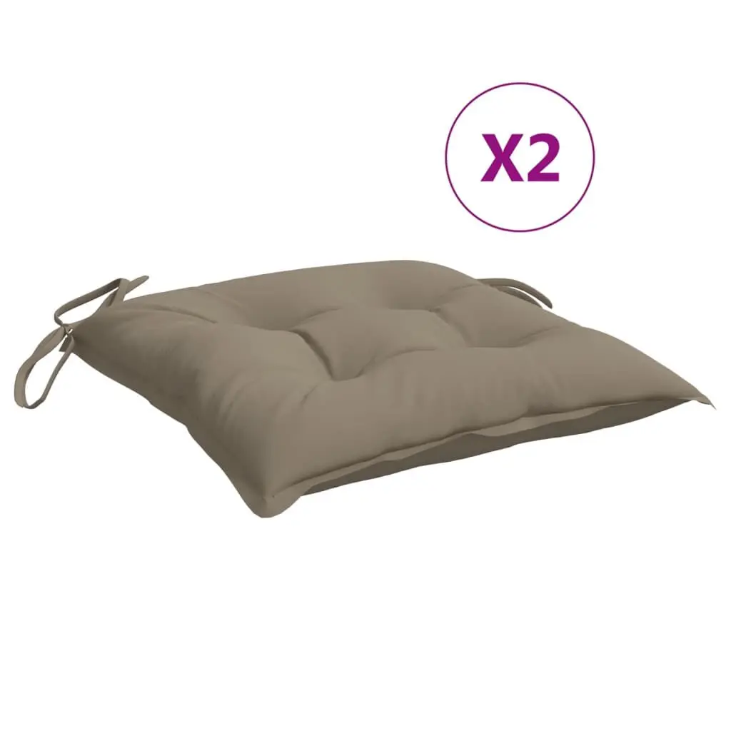 Chair Cushions 2 Pack Taupe Oxford Fabric 15.7x15.7x2.8 Inches