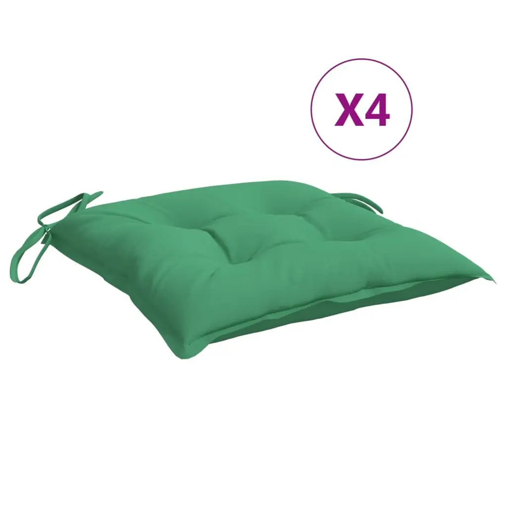 Chair Cushions 4 pcs Green 15.7x15.7x2.8 Inches Oxford Fabric Seat Pads