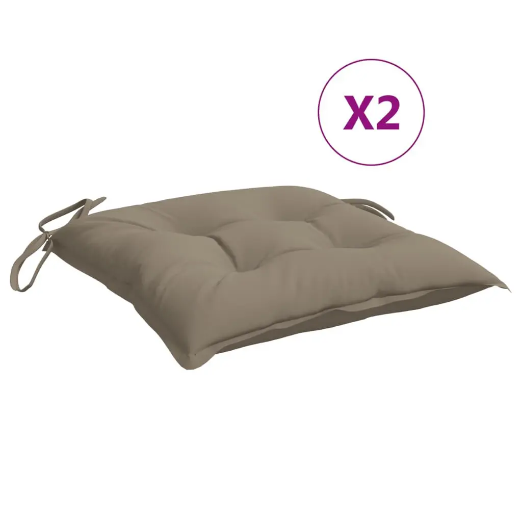 Chair Cushions 2 pcs Taupe 19.7x19.7x2.8 Inches Oxford Fabric Seat Cushions Dining Chairs