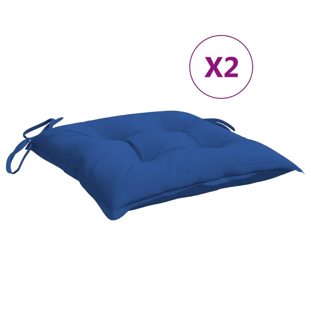 Chair Cushions 2 Pieces Blue 15.7x15.7x2.8 Inches Oxford Fabric