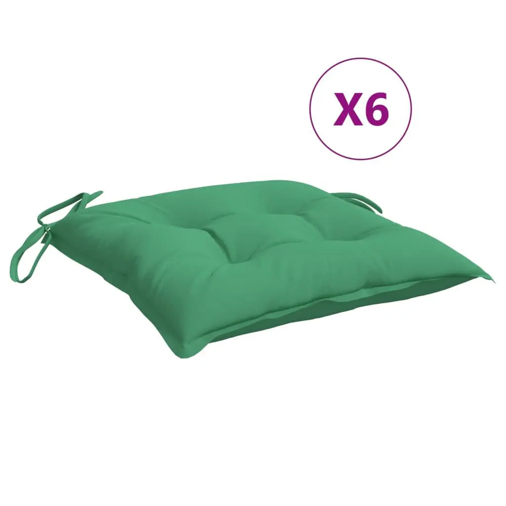 Green Chair Cushions 6 Pack 19.7 Inch Oxford Fabric Premium Seat Pads