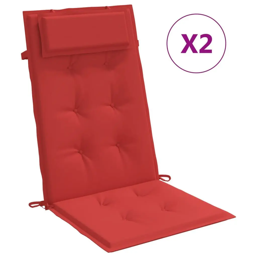 Highsupport Chair Cushions 2 pcs Red Oxford Fabric Seat Pads