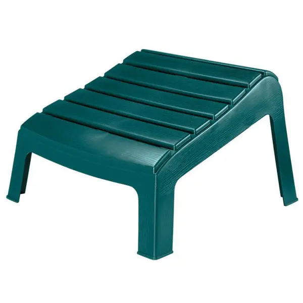 Adams 8380-16-3731 Adirondack Ottoman Polypropylene Stacking Chair Hunter Green