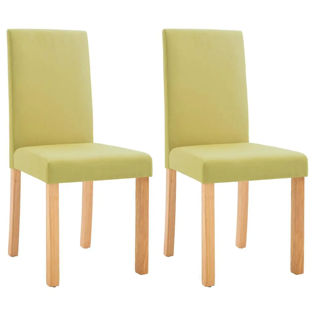 Dining Chairs 2 pcs Green Fabric Modern Kitchen Chairs