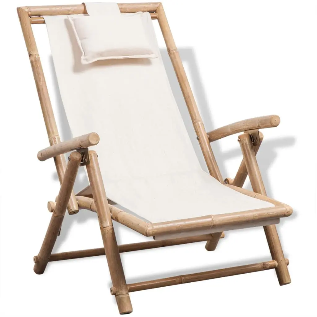 Outdoor Deck Chair Bamboo Portable Garden Patio Furniture