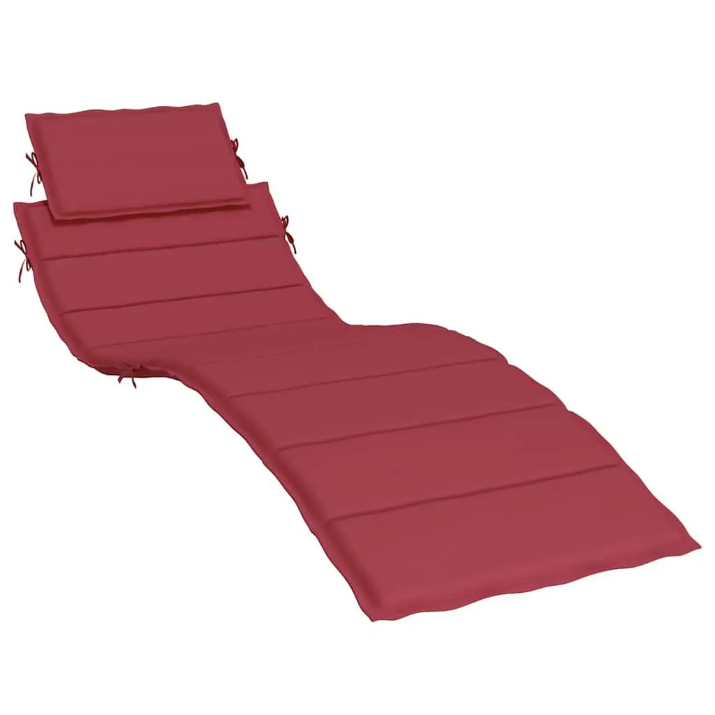 Wine Red Sun Lounger Cushion 73.2x22.8x1.6 Inches Oxford Fabric
