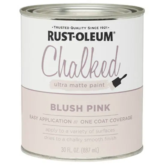 Rust-Oleum 285142 Chalked Ultra Matte Paint 30 Oz Blush Pink