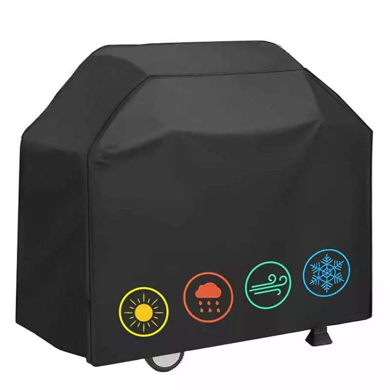 Grill Cover BBQ Gas Grill Cover Charbroil Outdoor Grill Barbecue Waterproof Anti-UV Hook-and-Loop and Hem Rope 132x66x109cm