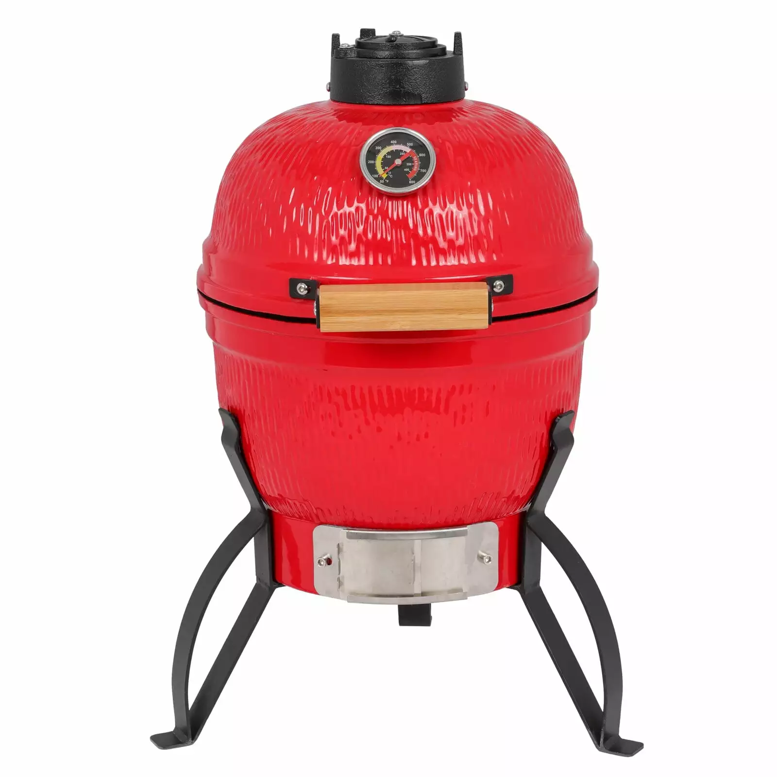Anvazise 13in Round Ceramic Charcoal Grill Orange Compact Outdoor Barbecue Patio Camping 18