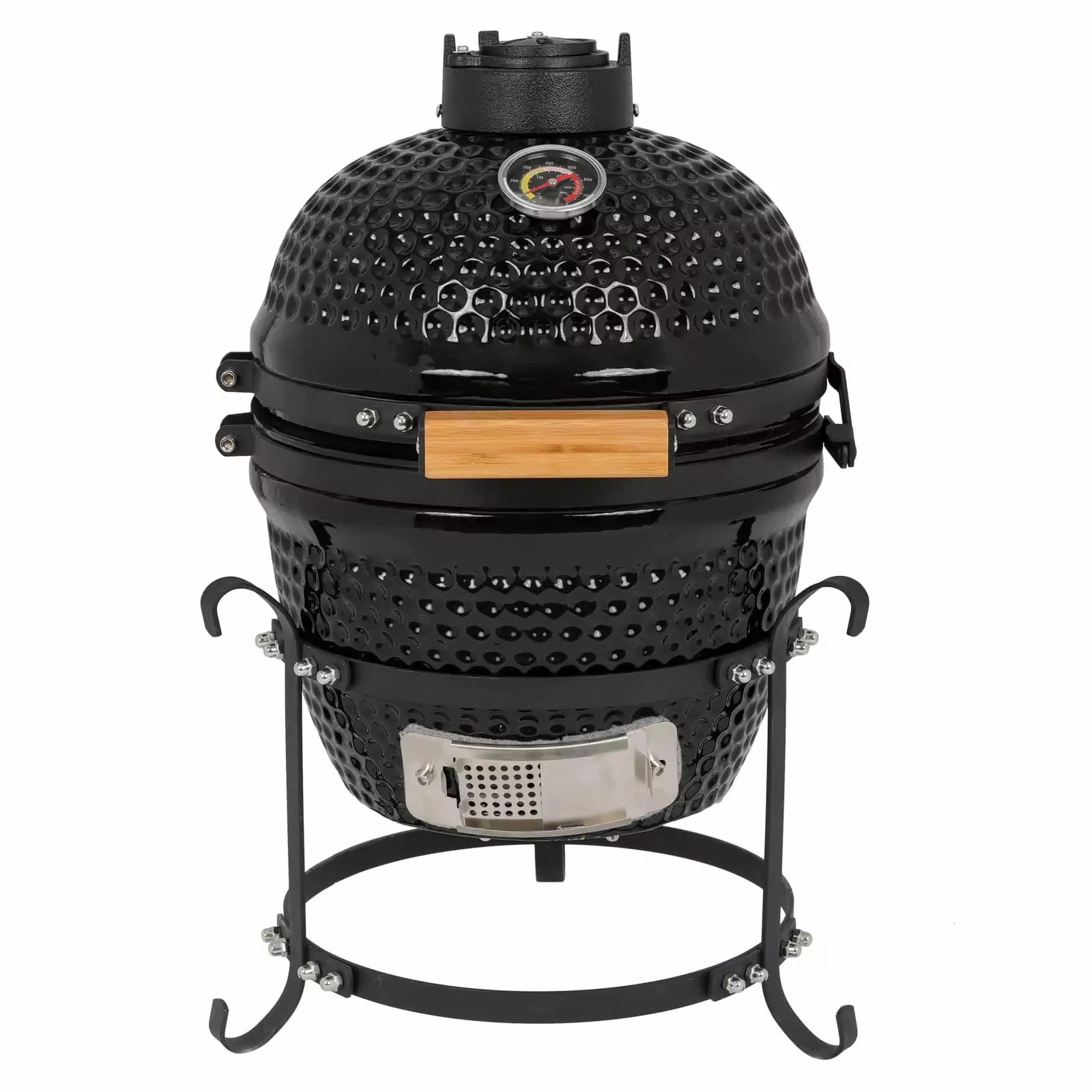 Anvazise 13in Round Ceramic Charcoal Grill Black Compact Outdoor Barbecue Patio Camping 19