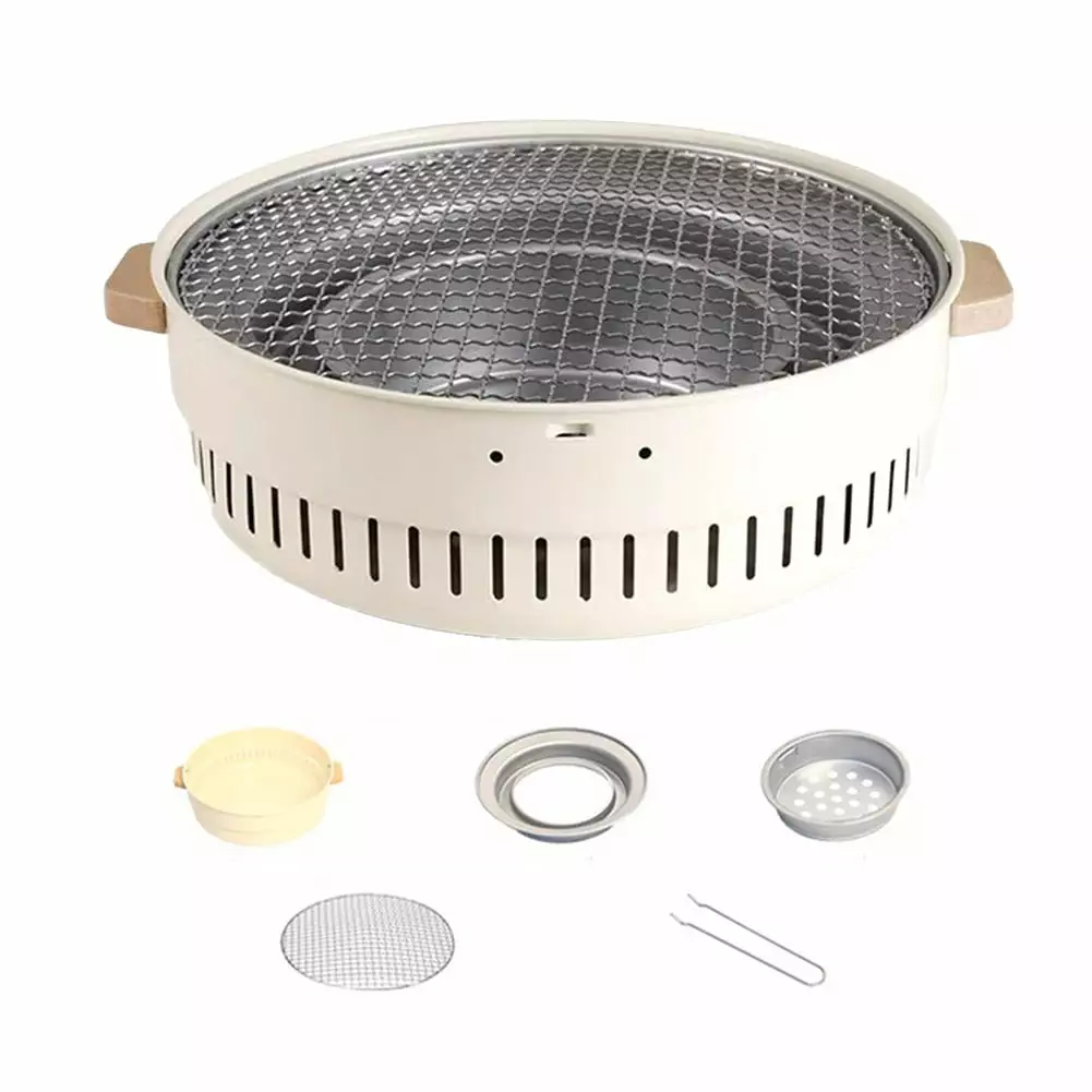 BBQ Grill Charcoal Smokeless Burner Multifunctional Wood Stoves Tent Grill without Pan