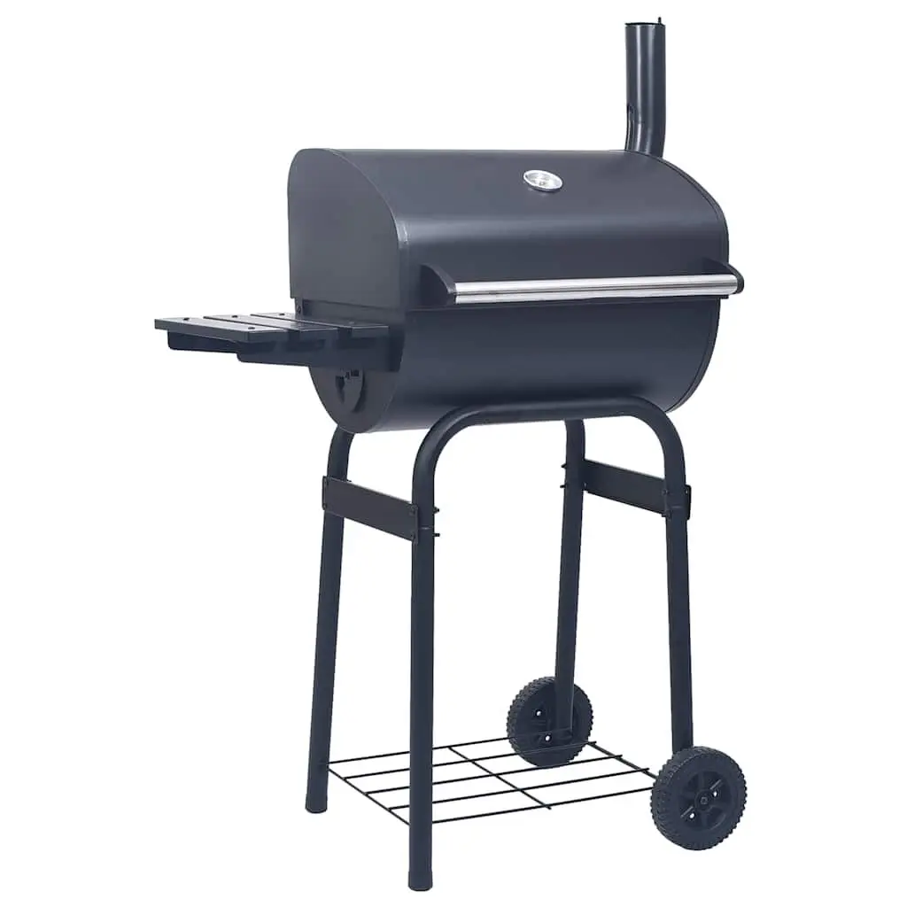 Charcoal BBQ Grill Smoker Bottom Shelf Black Outdoor Cooking Grill