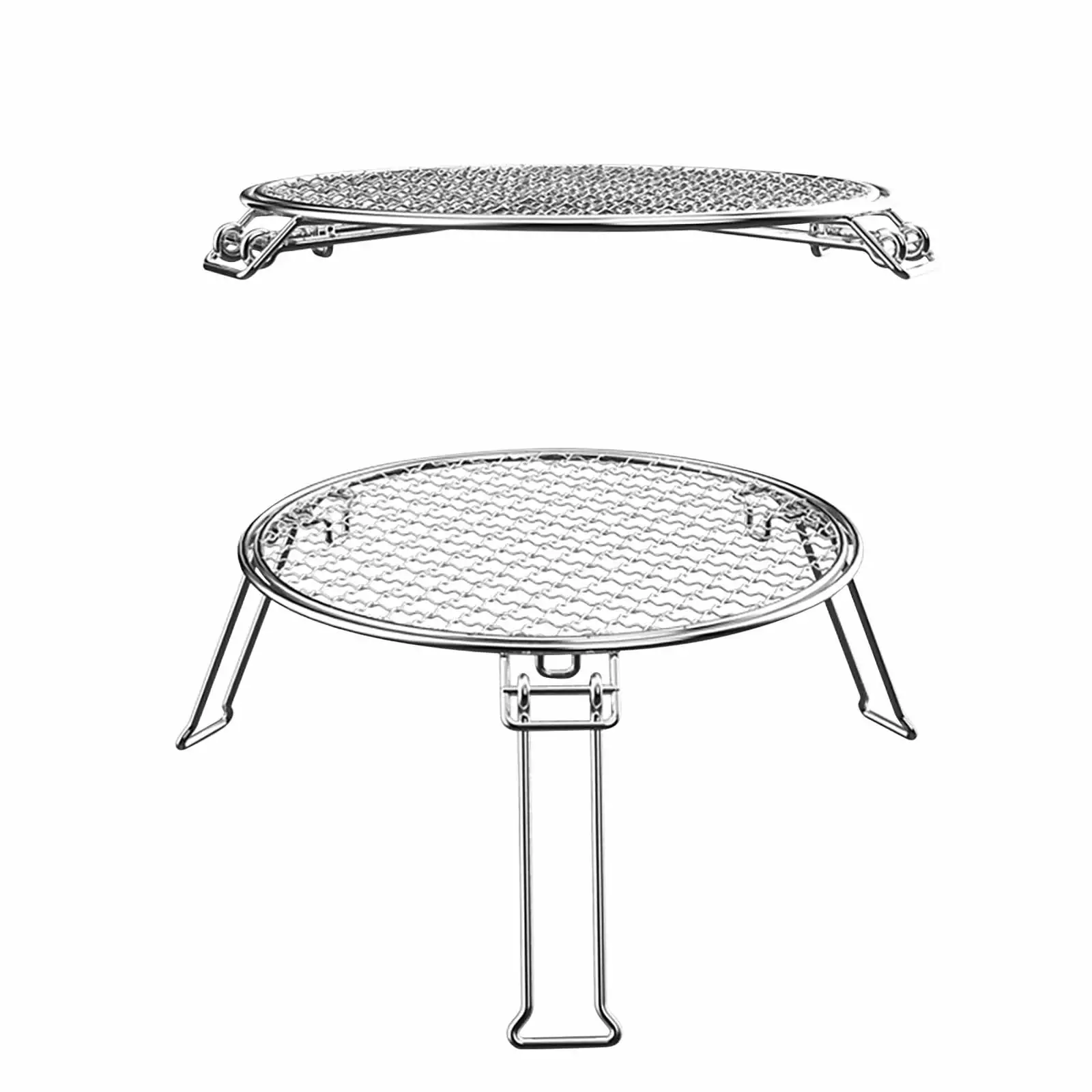 LMEEOR Heavy Duty Folding Stainless Steel Charcoal Grill Camping Picnic Backpack Outdoor One
