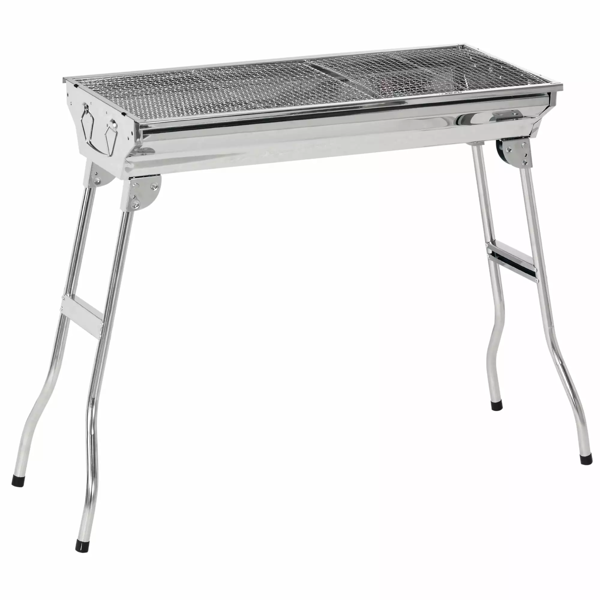 Travel-Friendly Charcoal Grill - Stainless Steel Folding Outdoor BBQ Grill Campers Barbecue Lovers Backyard Cooking